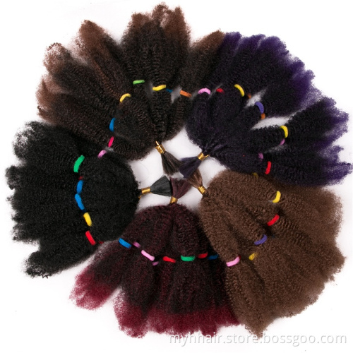 Culry Crochet Braids Hair Extensions 12 inch,Natural Black Synthetic ombre braiding hair Afro kinky bulk braids bundle